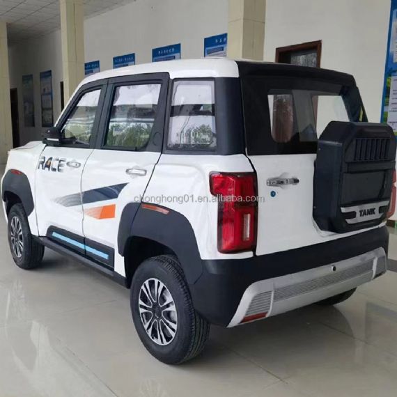 Adult Small Electriccar Mini EV Car 4 Wheel New Energy Vehicle Chinese Mini Automobile Electric Small Car (3500W New Red Flag) - CH00096